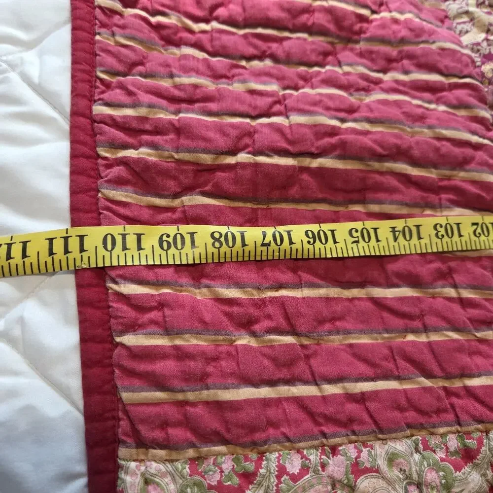 Pottery Barn Georgia King Quilt 100% Cotton Patchwork Cottagecore Shabby Chic